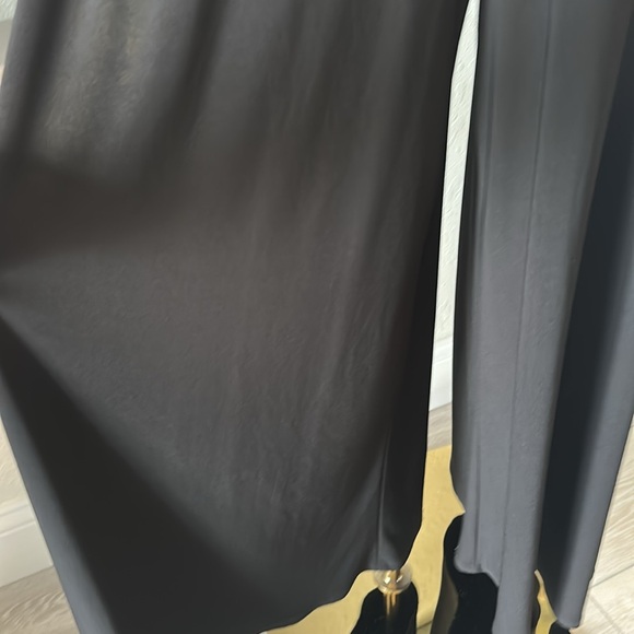 MSK M Backless Black Pant Suit with Gold Tone Neck Collar Necklace - Picture 4 of 9